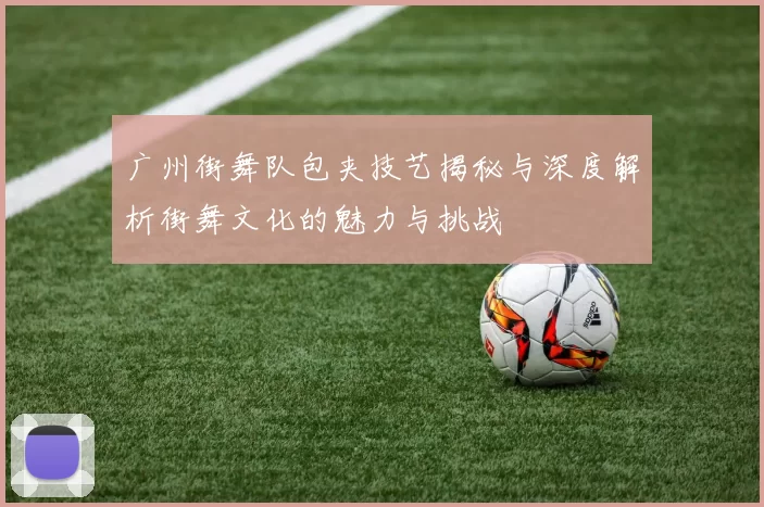 广州街舞队包夹技艺揭秘与深度解析街舞文化的魅力与挑战